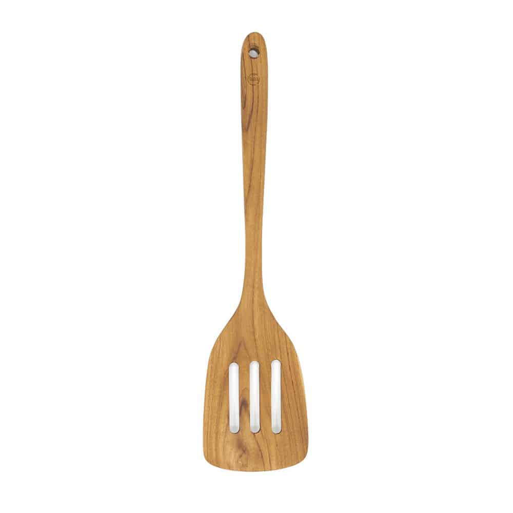 Teak Wood Slotted Spatula