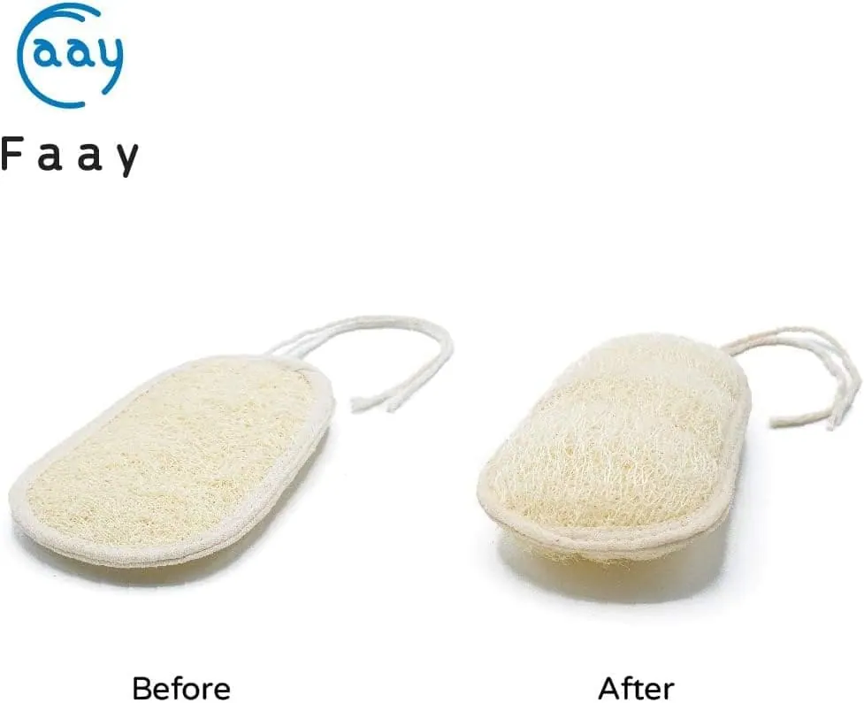 Soft natural exfoliating sponge for skincare.