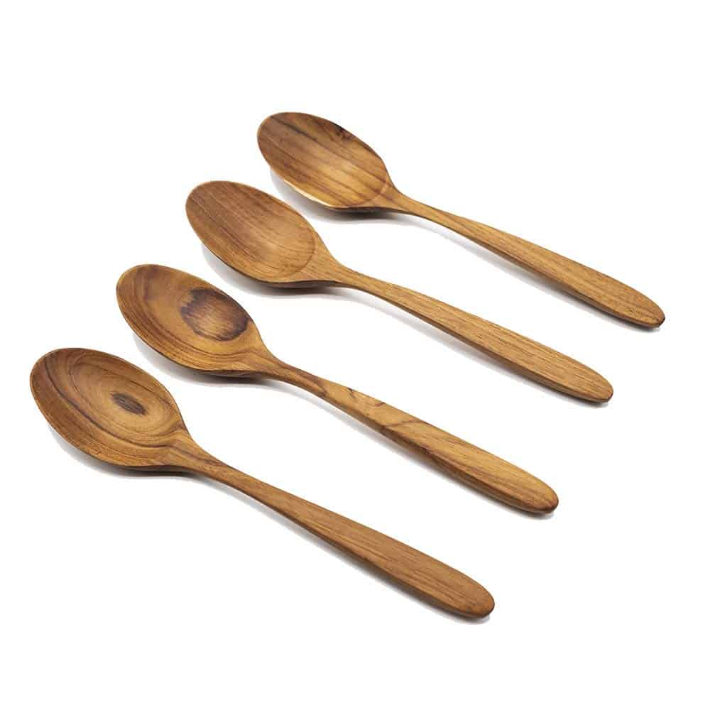 Teak Spoons for Eating