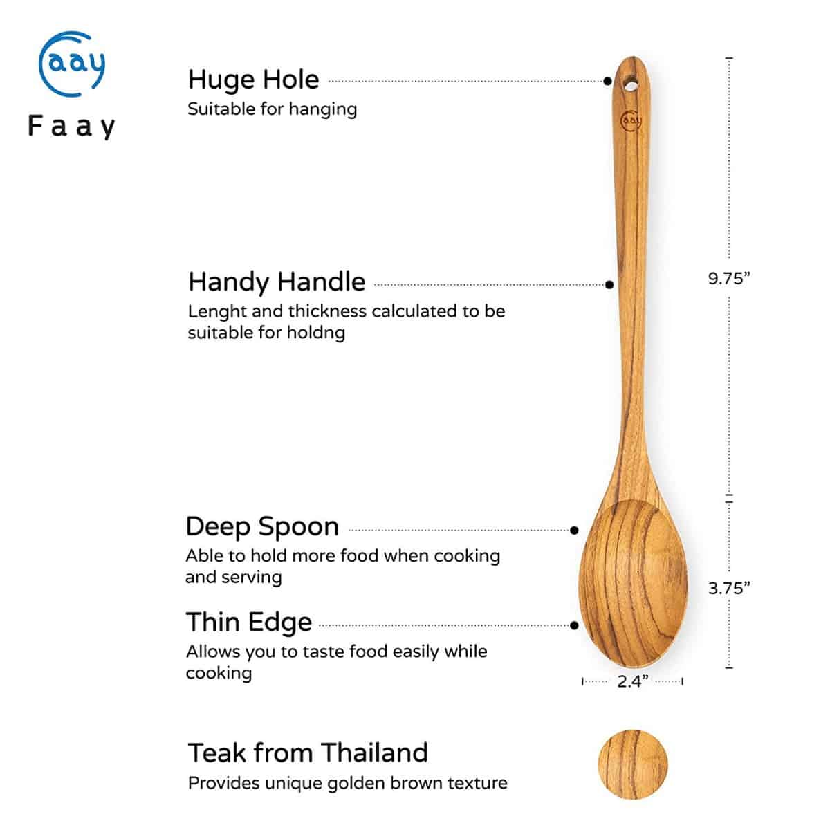 Teak Wooden Spoon, view 2 of 6