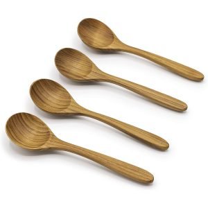 Round Wood Soup Spoons
