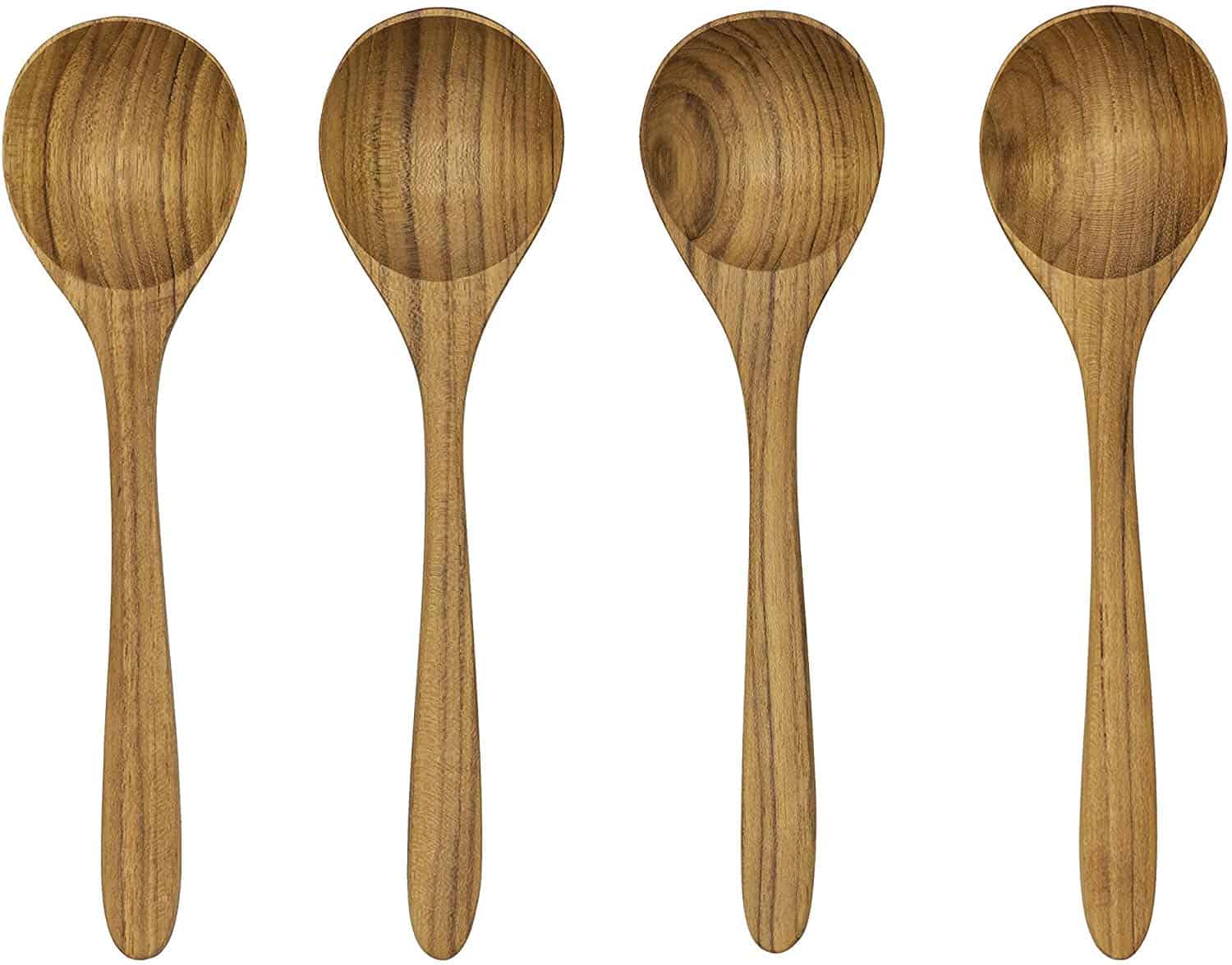 Round Wood Soup Spoons, view 3 of 4