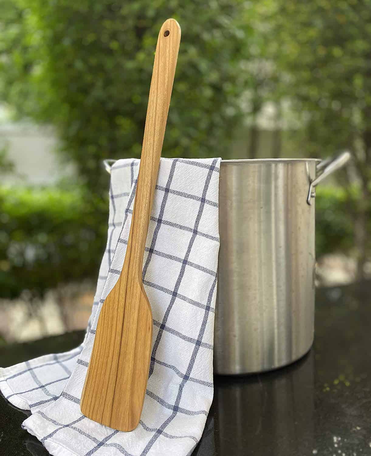 Handmade 18″ Teak Large Wooden Spoon Spatula — view 2 of 3