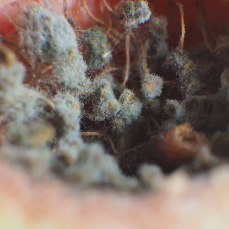 Mold growing on wood