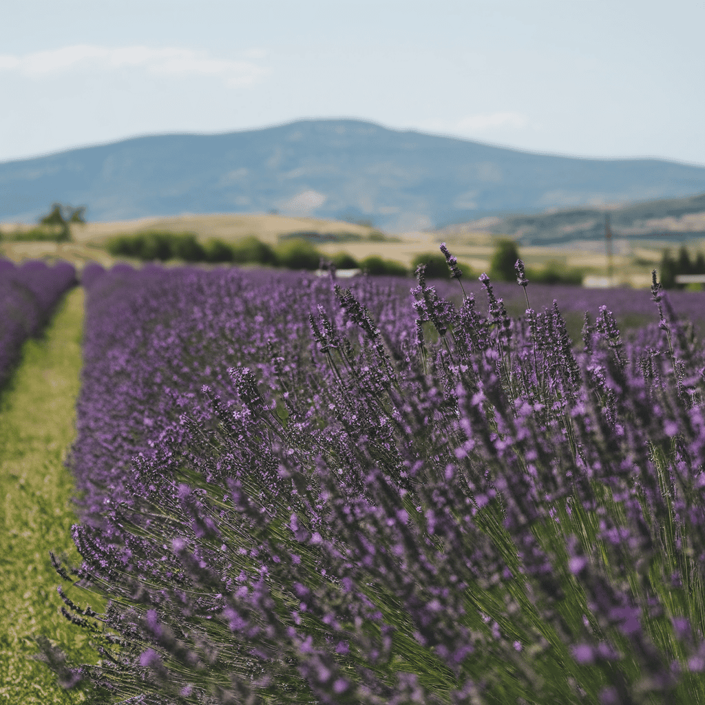 a-photo-of-a-lavender-field-with-purple-_IhOvfTzIRLC8RiXqUiko1g_fE5NkexfSGmnxPvkHBf-dQ A photo of a lavender field with purple flowers swaying gently in the breeze.