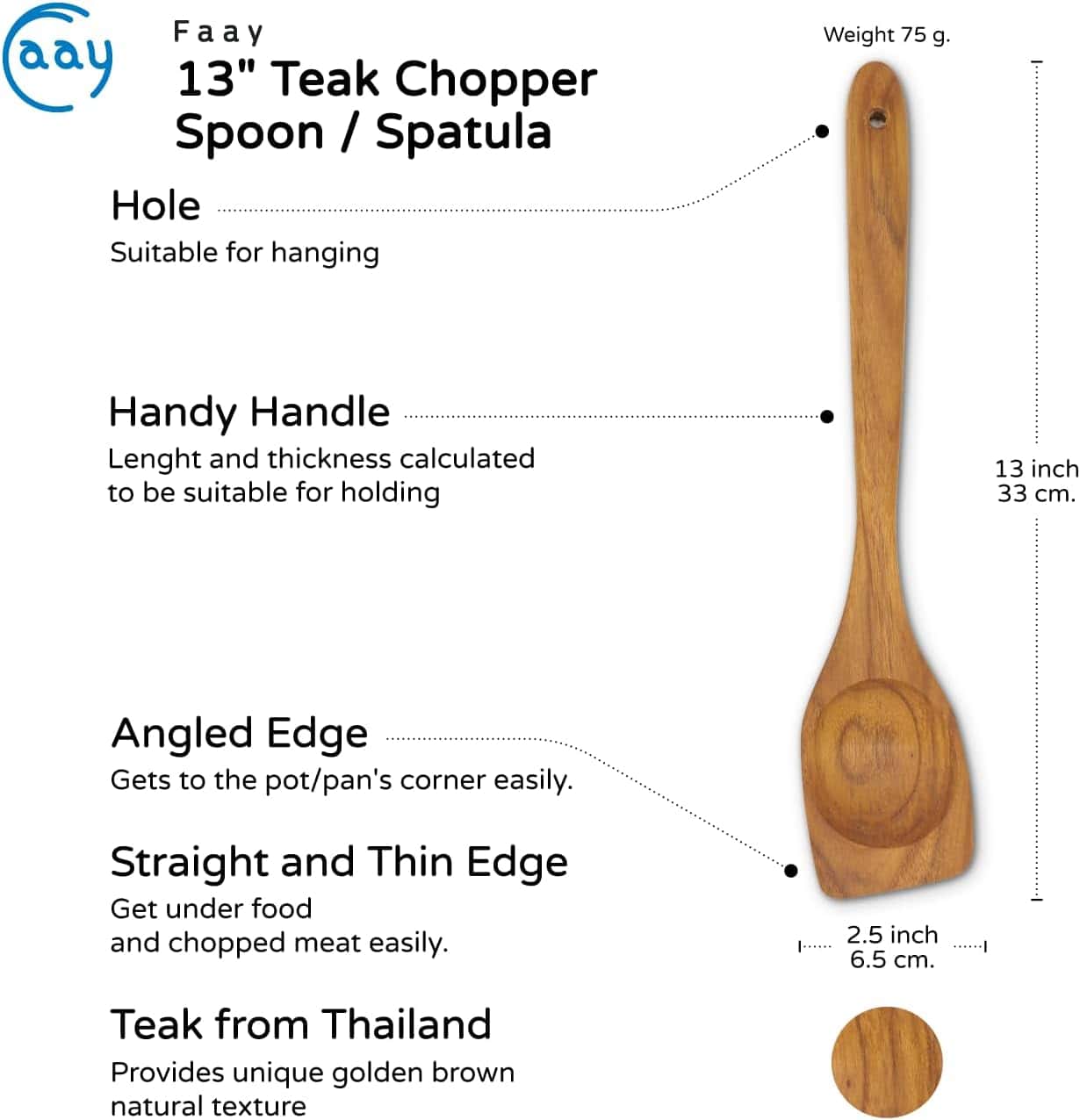 Right Hand Chopper, Wooden Spoon – Spatula, view 2 of 8